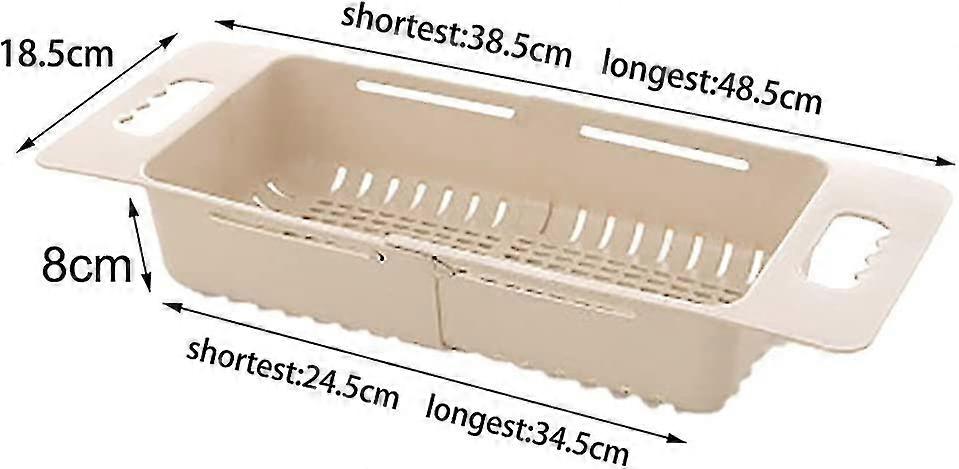 Retractable Plastic Kitchen Drainer For Vegetables, Fruit, Home Storage Basket