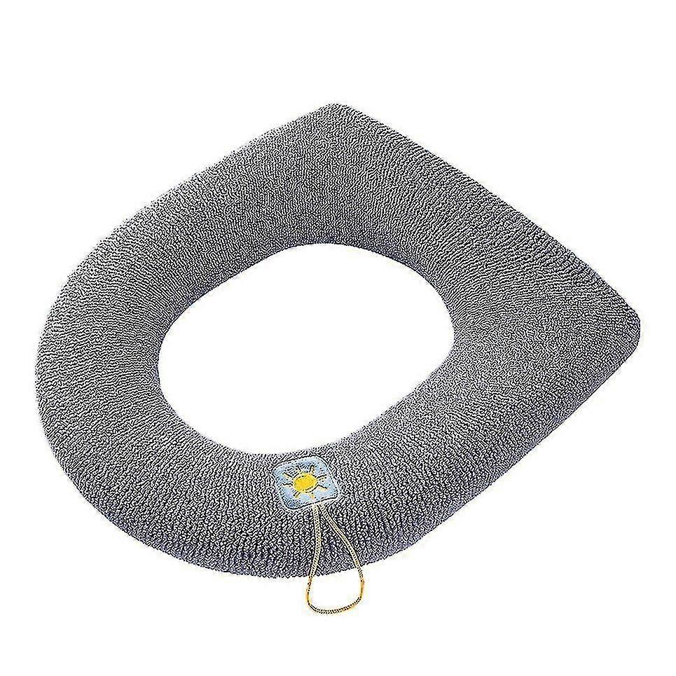 Knitted Toilet Seat Washable Household Retractable Strong Elasticity Cushion