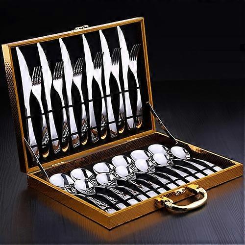 SSGP Stainless Steel Western Tableware Set Steak Knife Fork Spoon Set