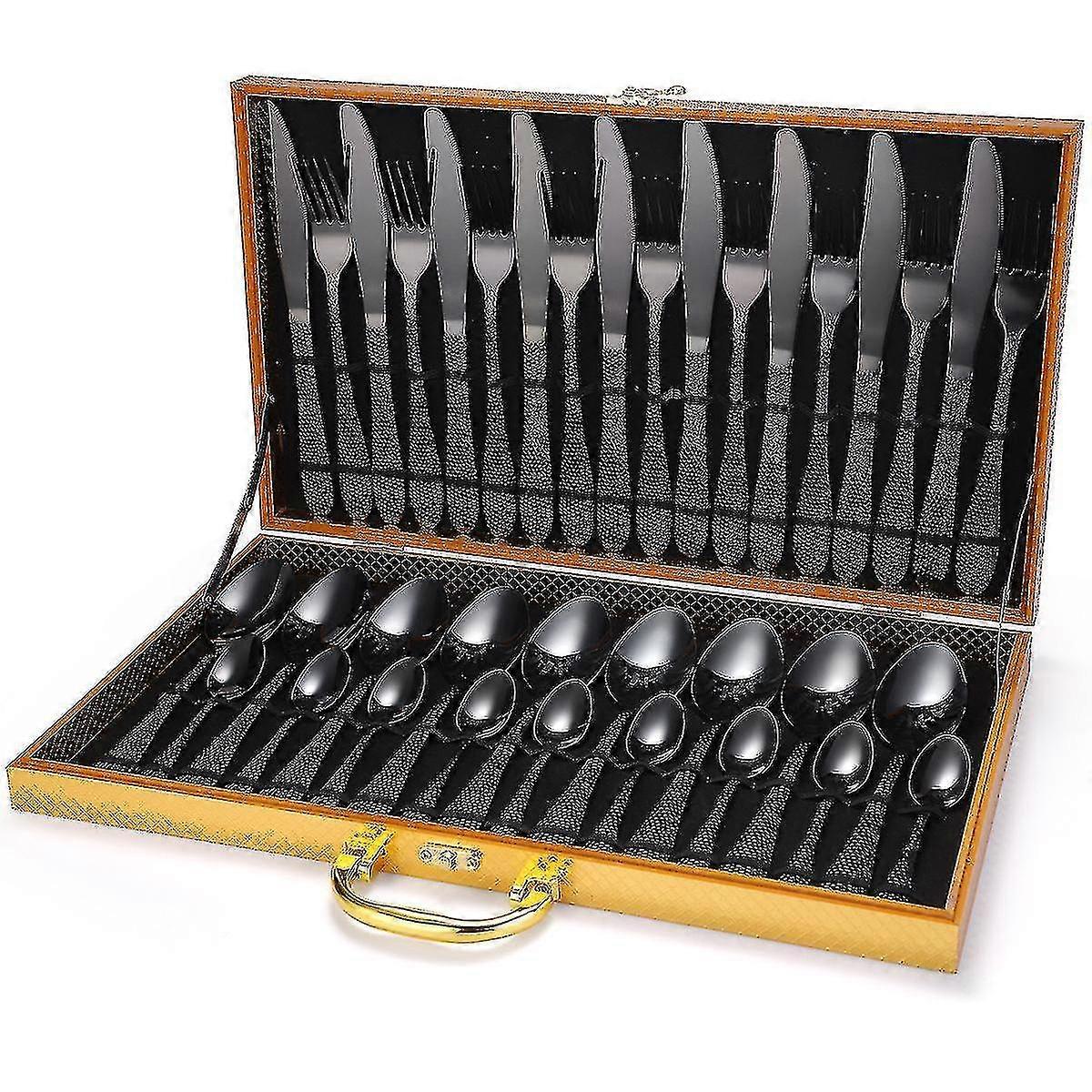 36-piece Flatware Cutlery Set, Stainless Steel Tableware Set With Storage Box