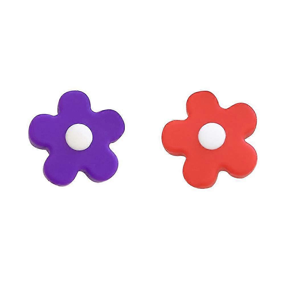2pcs Cable Protector Flower Cable Bites Sleeve(red Purple)