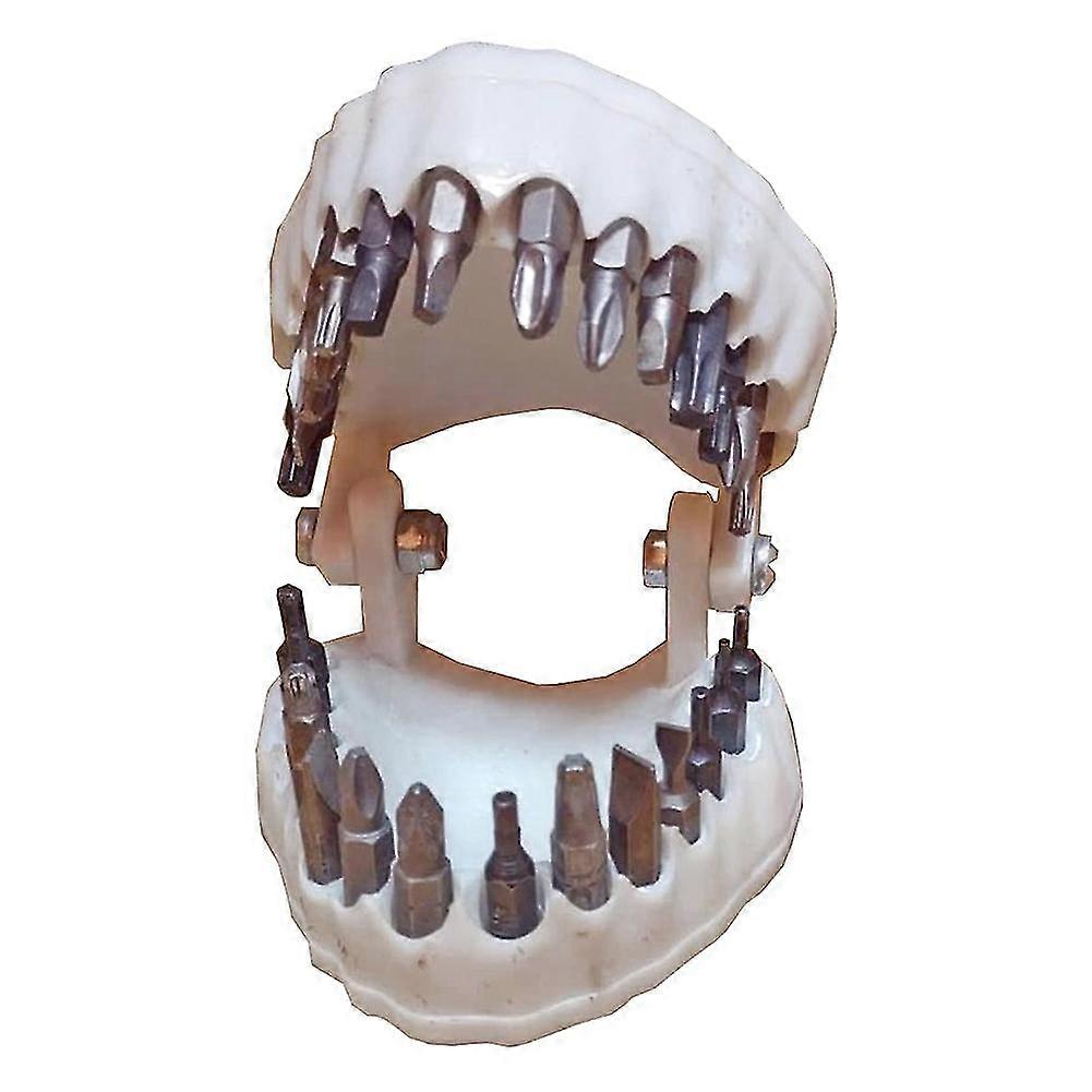 28 Hole Hex Bit Organizer, Denture Drill Bit Holder(white)