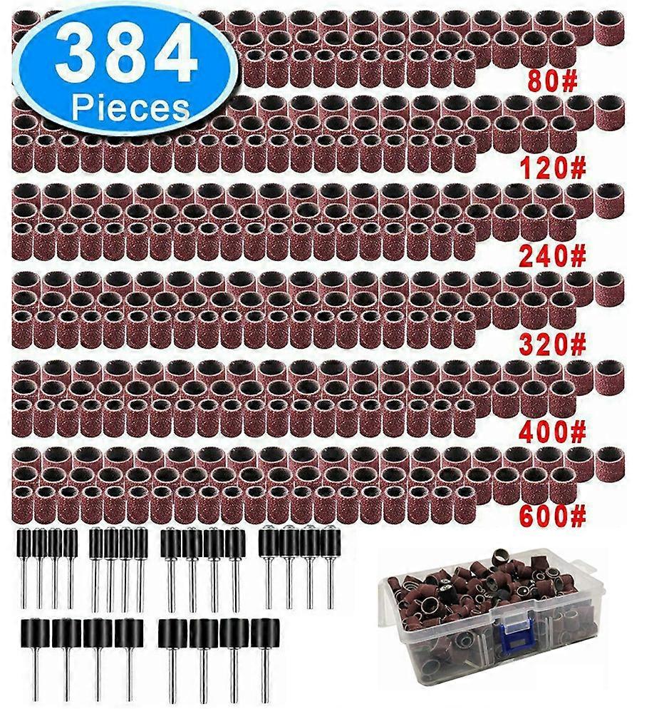 384 pcs Drum sharpening set for nail drills accessories Rotating set