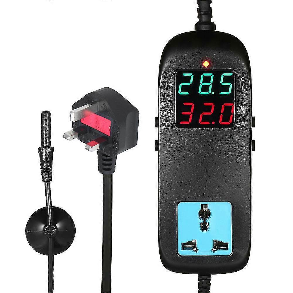 Electronic Thermostat Led Digital Display Breeding Temperature Controller Thermocouple Thermostat With Socket Ac 90v250v