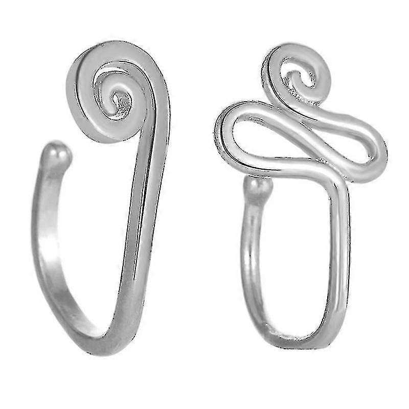 2pcs Shining U-shape Nose Rings Snail-shape Nose Ring Snake-shape Nose Jewelries