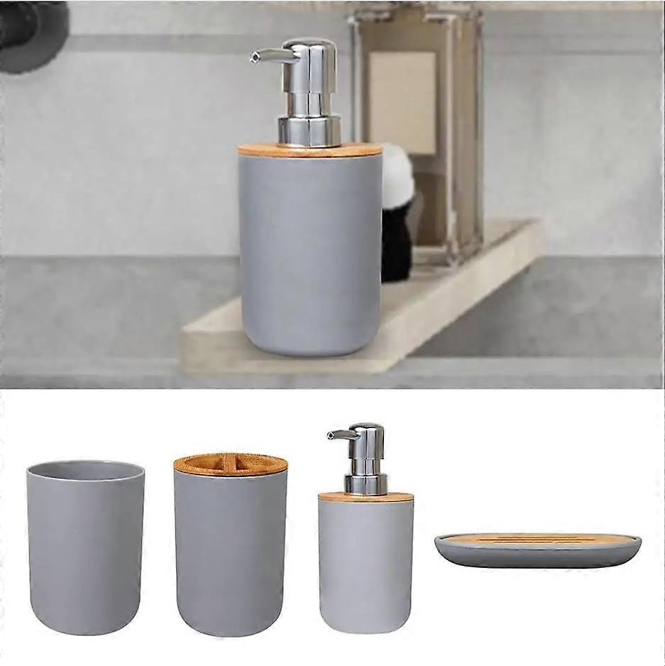 Bathroom Accessory Set, Durable 4 Piece Set,with Soap Dispenser
