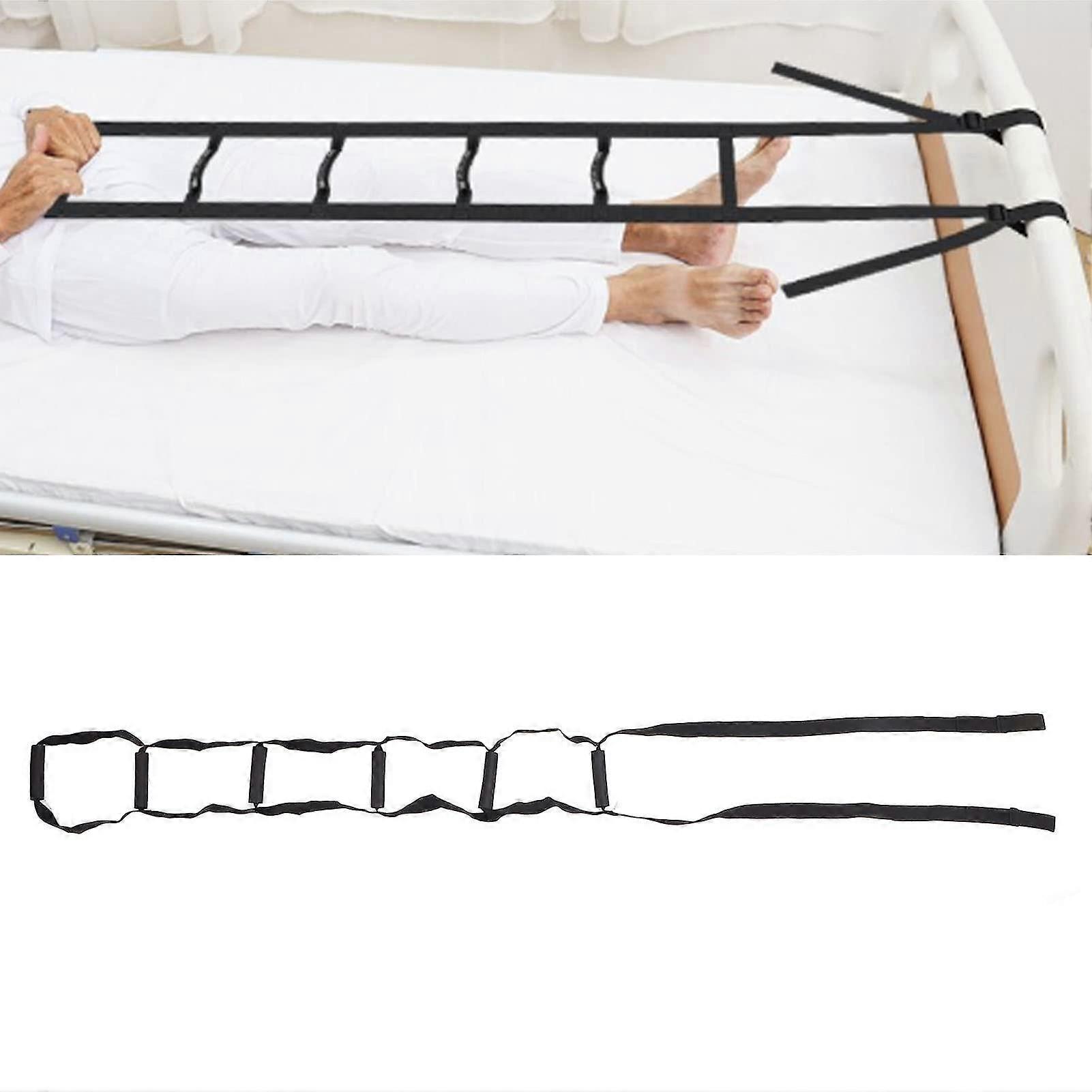 Bed Ladder Assist With Hard Handle ,sit Up Helper With Adjustable Length-pull Up Rope Ladder (5 Handle) yy