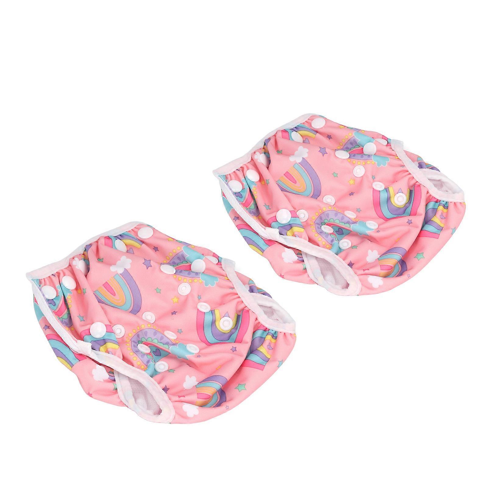 2 Pcs Baby Swim Diaper Breathable Leak Proof Snap Swim Diaper Reusable Swimming Pants for Toddlers B15