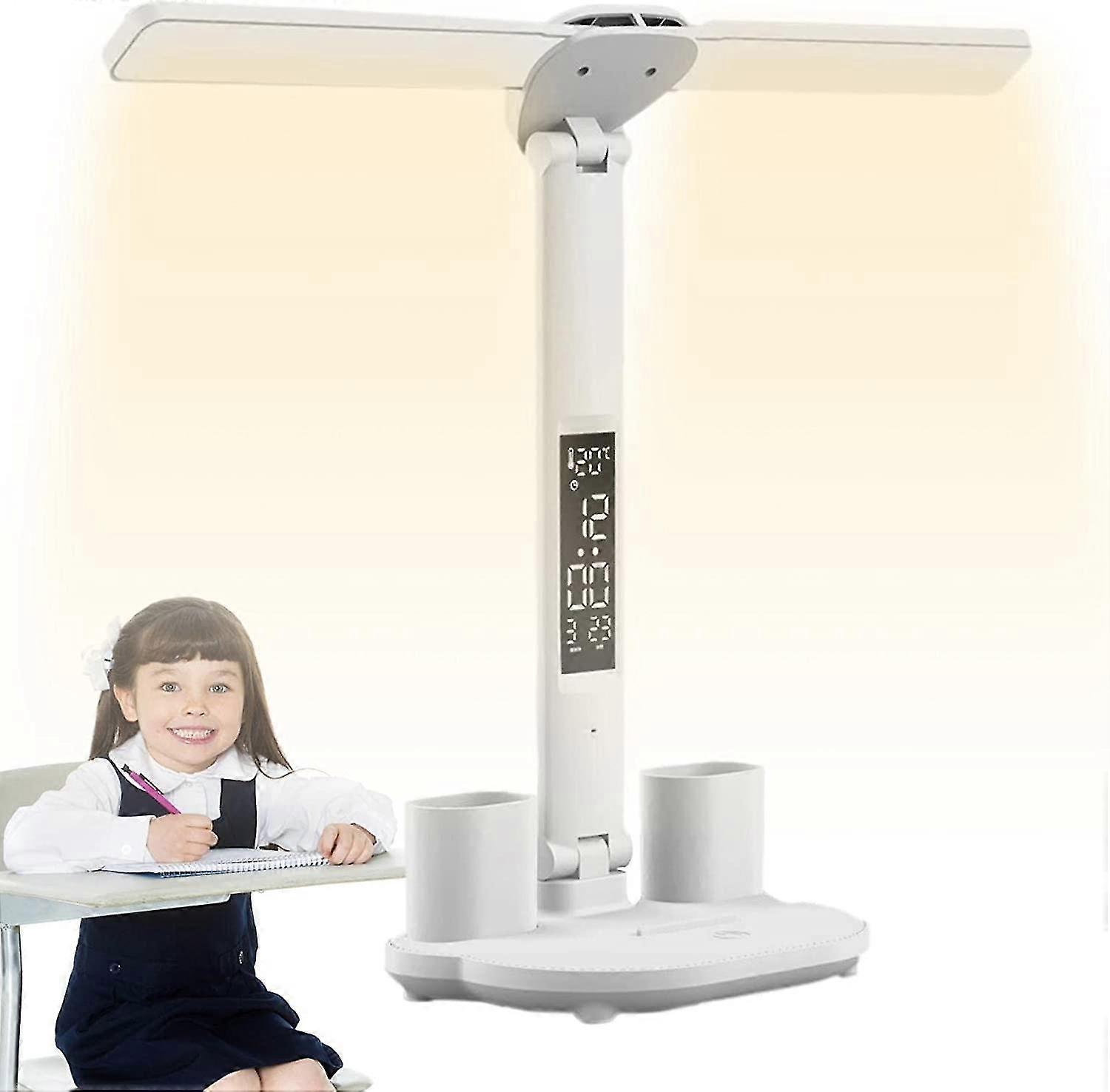 Reading Desk Light - Rechargeable Book Light With Led Temperature Display,all-purpose Lighting Supplies With 3 Brightness Modes For Office, Home, Bedr