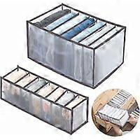Jeans Storage Box, Triomphe Clothes Drawer Mesh Divider Box, Foldable and Washable Storage Box, Suitable  2p