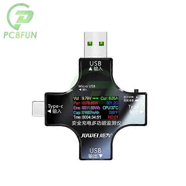 USB Tft اللون بلوتوث من النوع c Pd الفولتميتر الرقمي Vurrent متر مقياس التيار الكهربائي USB الحالي اختبار القياس