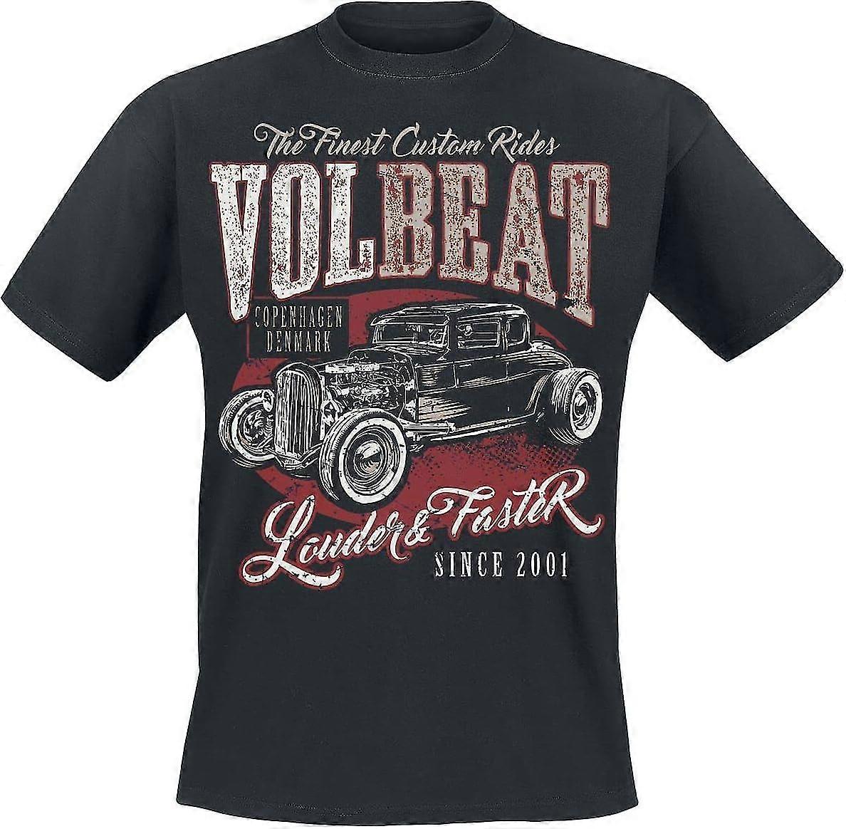 Volbeat Louder and Faster Hombre Camiseta Gris Regular