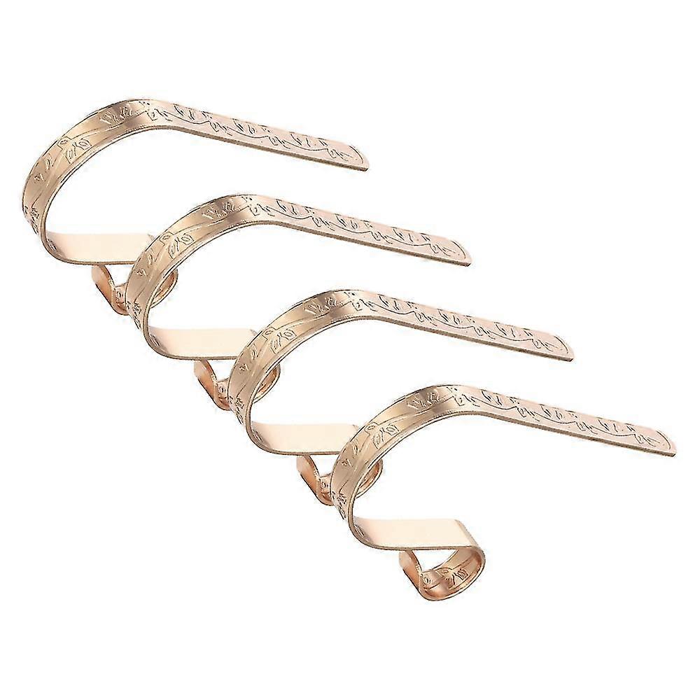 Christmas Hooks For Stockings,socking Holders Set Metal,safty And Without Damage 4pcs