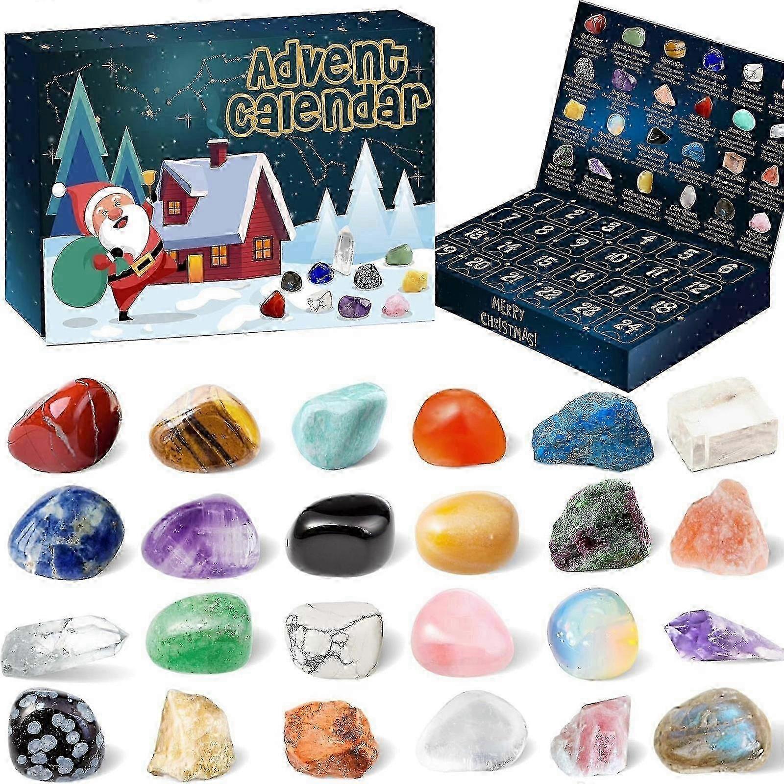 Advent Calendar 2024 24 Natural Crystal Agate Days Children's Advent Calendar 24 Days Of Series Christmas Countdown Calendar advent calendar 2024 Chri