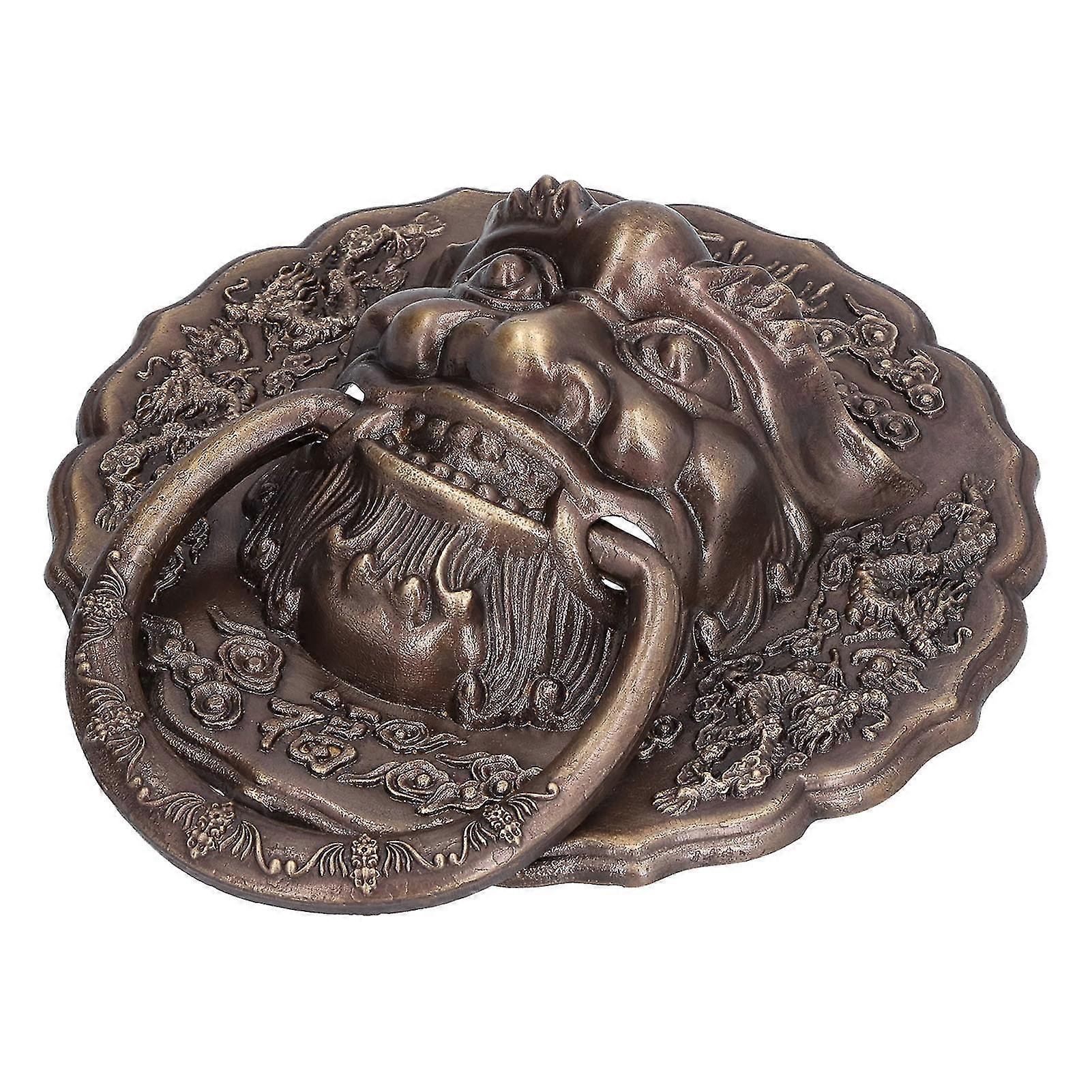 Brass Double Door Pull Black Door Knocker Handle for Gate Hardware