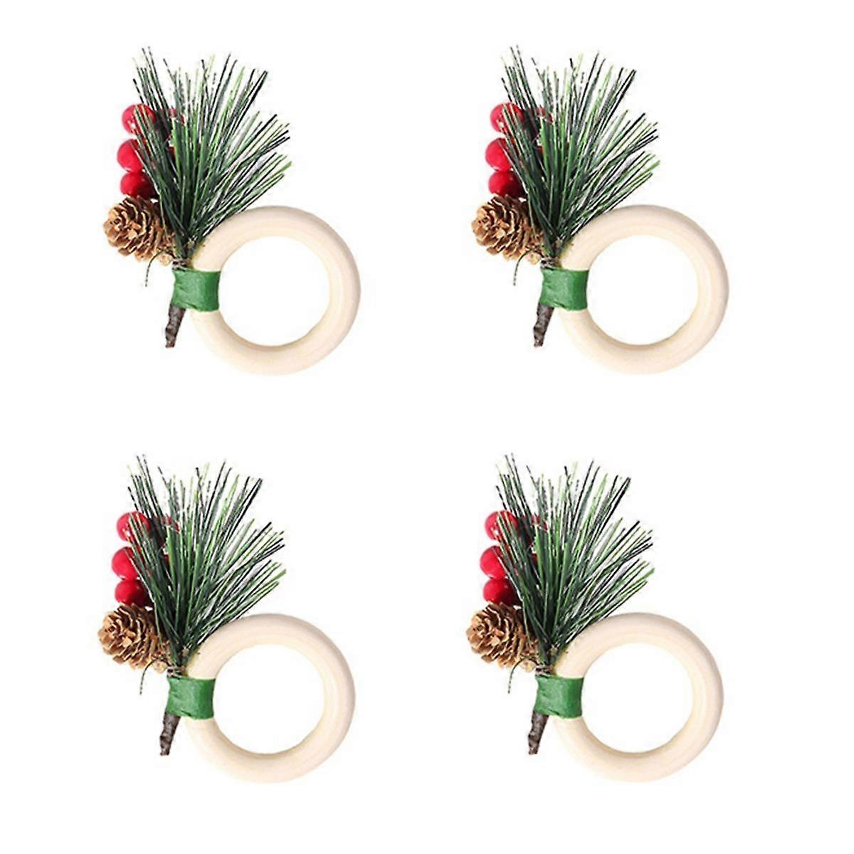 Christmas Napkin Ring Set Christmas Napkin Ring Christmas Holiday Dinner Table Decoration A