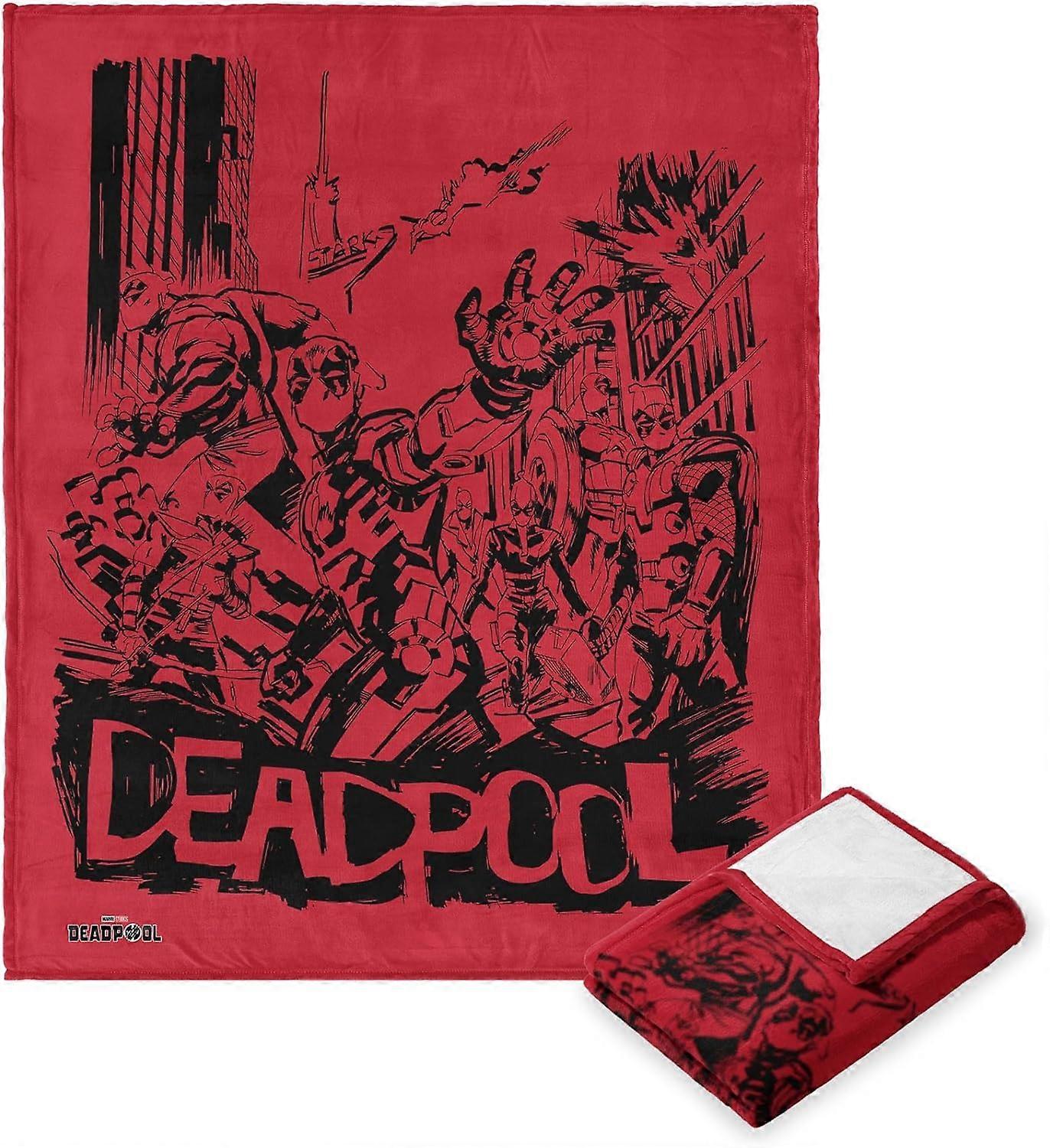 Manta de Toque de Seda Deadpool, MERC com a Boca