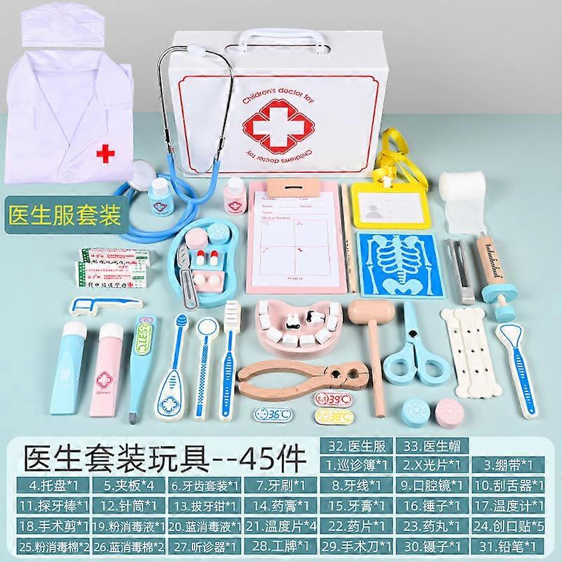 赤ちゃん医療ツールシミュレーション医者のおもちゃツール木製のおもちゃ薬プレイハウス薬瓶カプセル圧力教育玩具