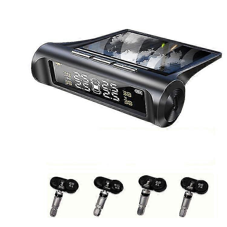 Sistema Tpms per auto, tmps Display Lcd Usb Auto Allarme di sicurezza Pressione pneumatici Sensore interno / esterno