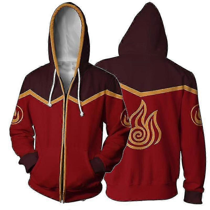 Spring/autumn- 3d Printed Zip-up Polyester Hip-hop Hoodie