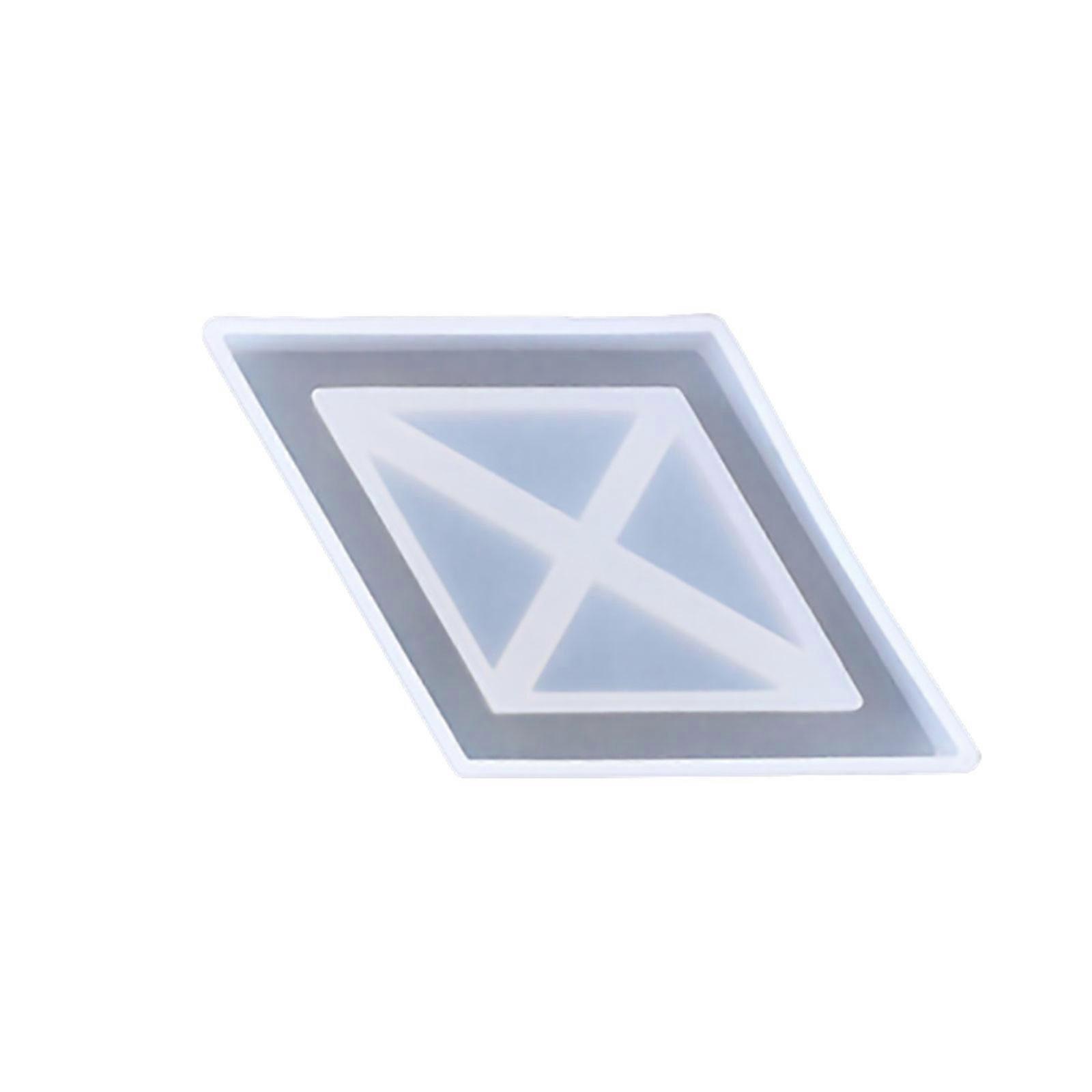 DIY Crystal Epoxy Storage Box Mold Rhombus Mirror Manual Hexagon Storag
