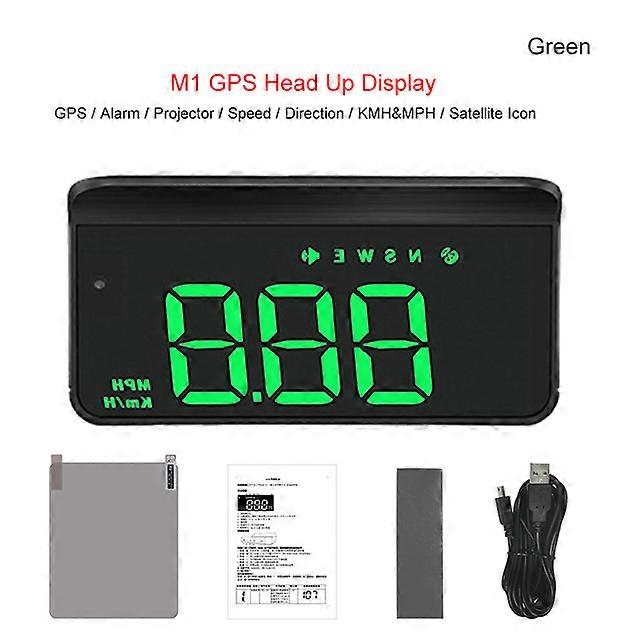 GPS Car Head Up Display M1 M3 HUD Speeding Alarm System Projector On-board Computer Windshield Projector Speedometer