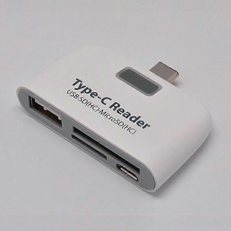 4-in-1 Memory Card Type-C Reader OTG Device With USB 3.1/TF Micro SD Card/Micro USB/USB Charge Port