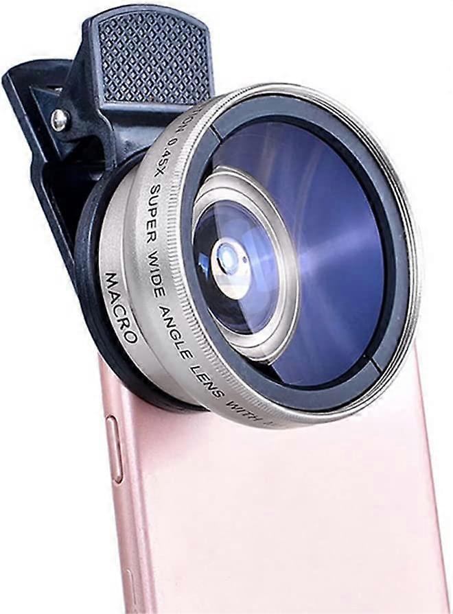 Mobile Phone Camera Lens Kit Phone Lens-12.5X Macro Lens, 0.45X Wide Angle Lens, Include lens protective