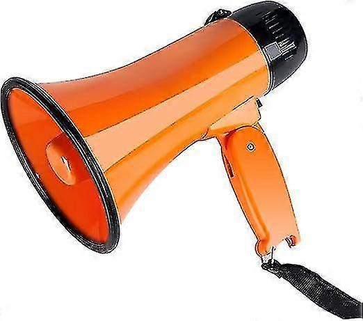 Portable Megaphone Bullhorn 20 Watt Power Megaphone Speaker Voice And Siren/alarm Modes With Volume Control And Strap