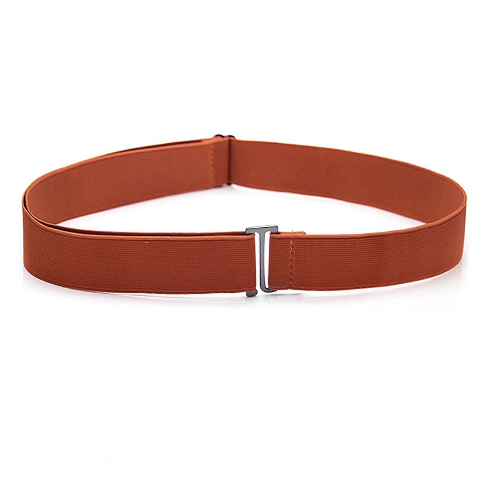 Women's Invisible Stretch Belt, Men Elastic Web Strap Waist Stretch Belt with Flat Buckle for Jeans Pants