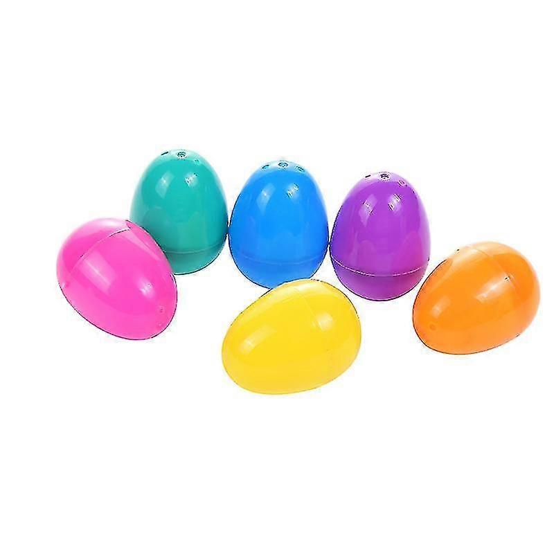 50pcs Plastic Easter Eggs Empty Easter Eggs Gift Wrapping Eggshells Random Color-SCL