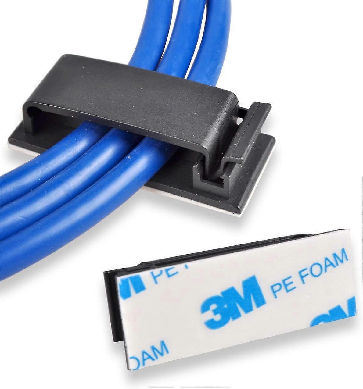 Cable Clips, Ethernet Cable Organizer, Adhesive Wire Management Clamps, Desktop
