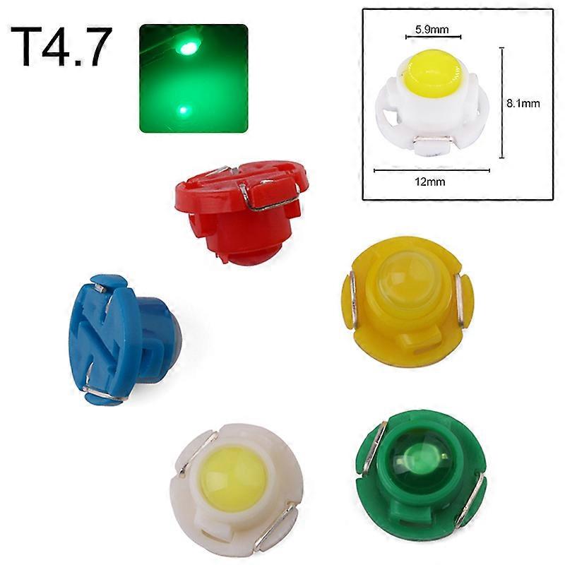 10pcs Instrument voiture lumière T5 T3 T4.2 T4.7 B8.5 1 LED Céramique Auto Coin Latéral Jauge Tableau De Bord Lampe Ampoule DC12V orange valley