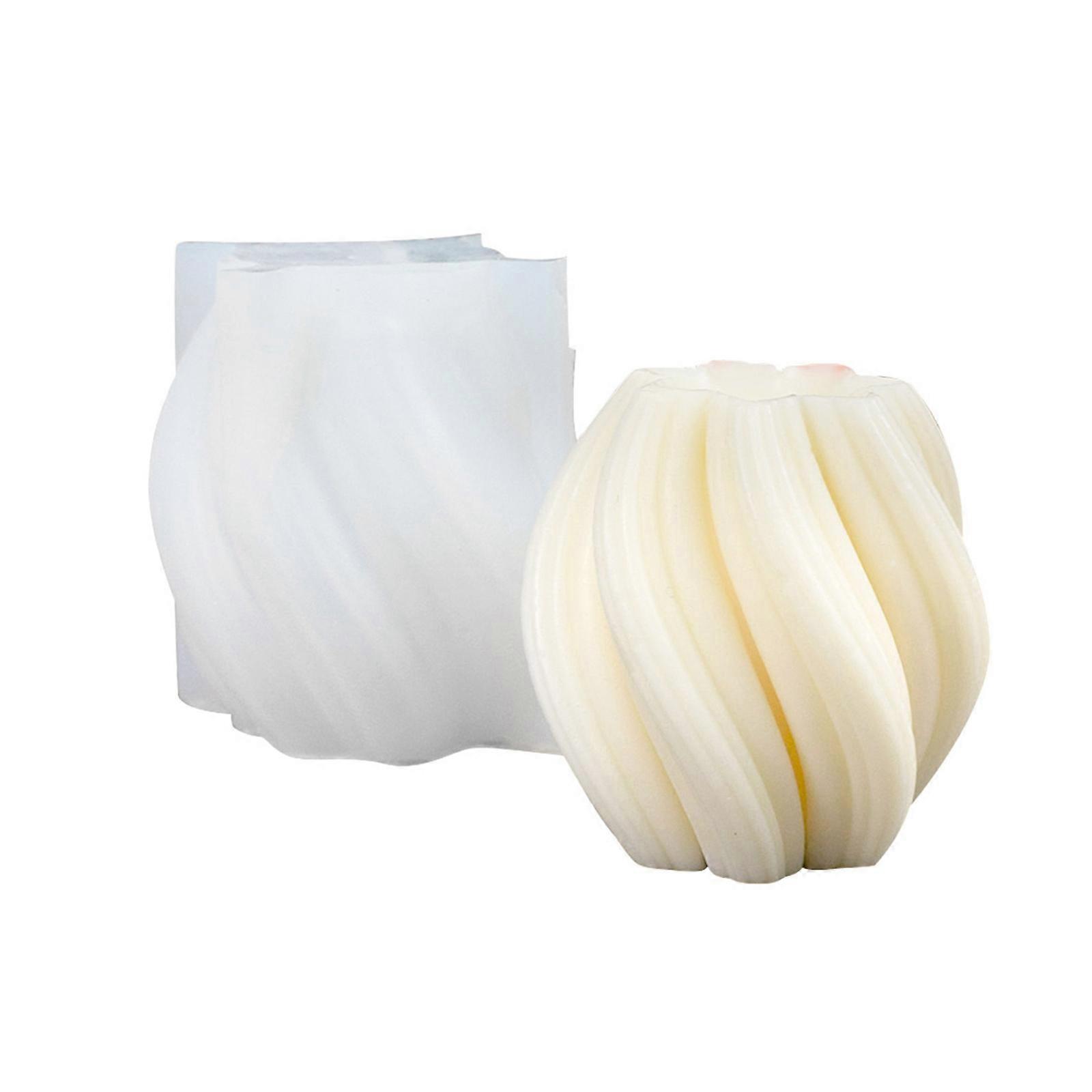 3D Pillar Candle Mold Irregular Spiral Silicone Mold Epoxy Resin Casting Mold