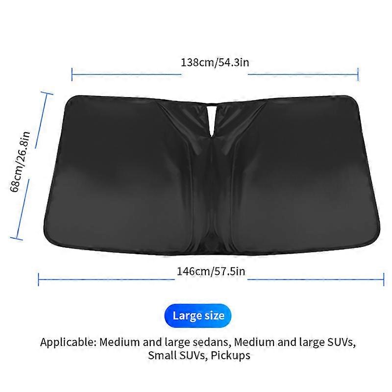 Nouveau pare-brise pare-soleil Couverture de pare-soleil Fenêtre avant Pare-soleil pliable Rangement UV Rideau de voiture réfléchissant Accessoires de voiture de refroidissement d’été