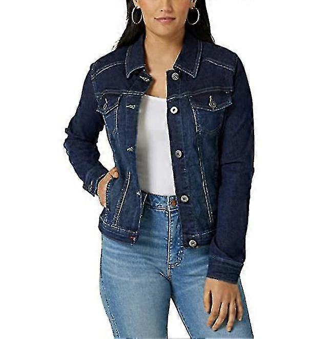מעיל ג'ינס נמתח לנשים, ז'קט ג'ינס, ז'קט ג'ינס מכופתר
