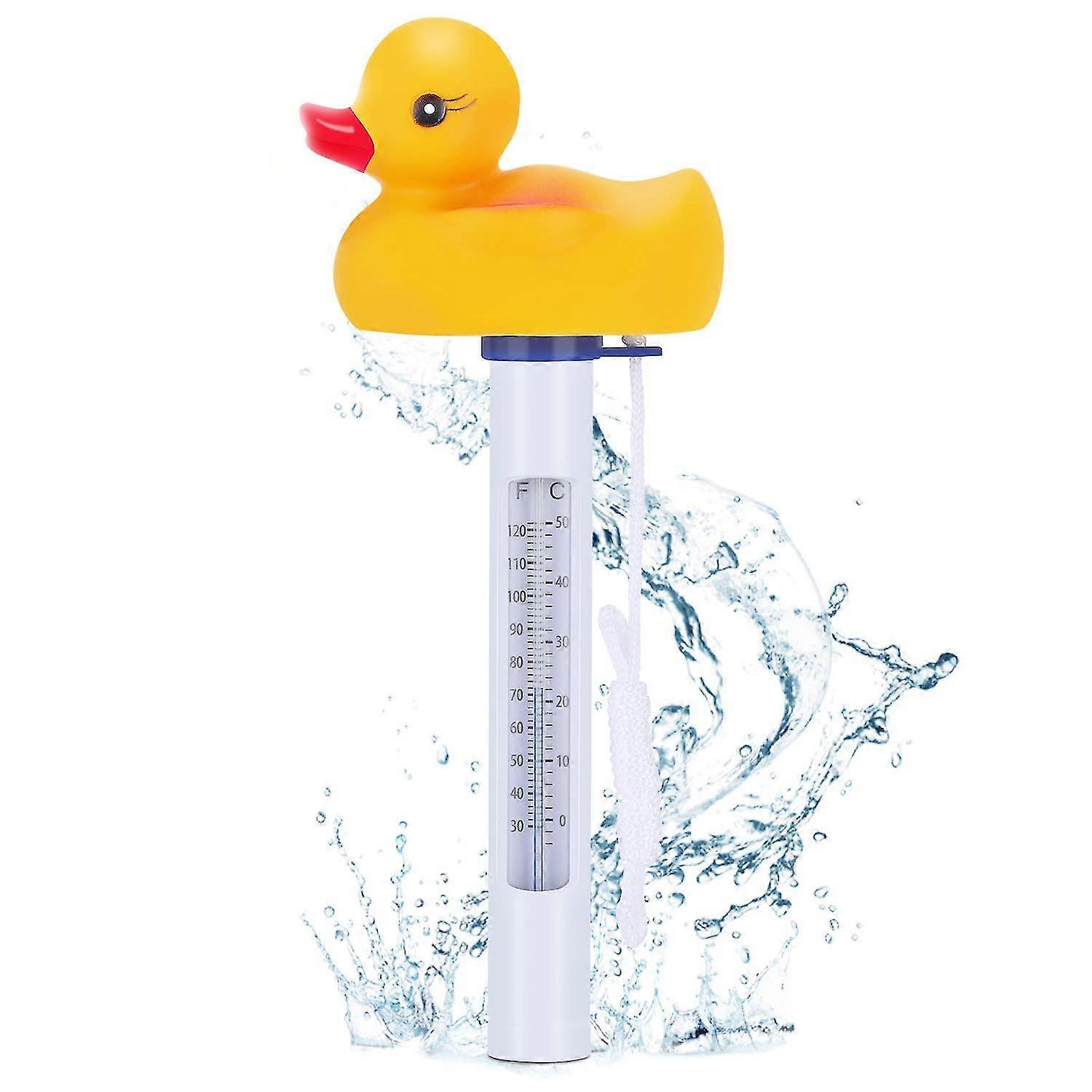 Floating Pool Thermometer, Floating Thermometer With String, Duck Style Water Thermometer