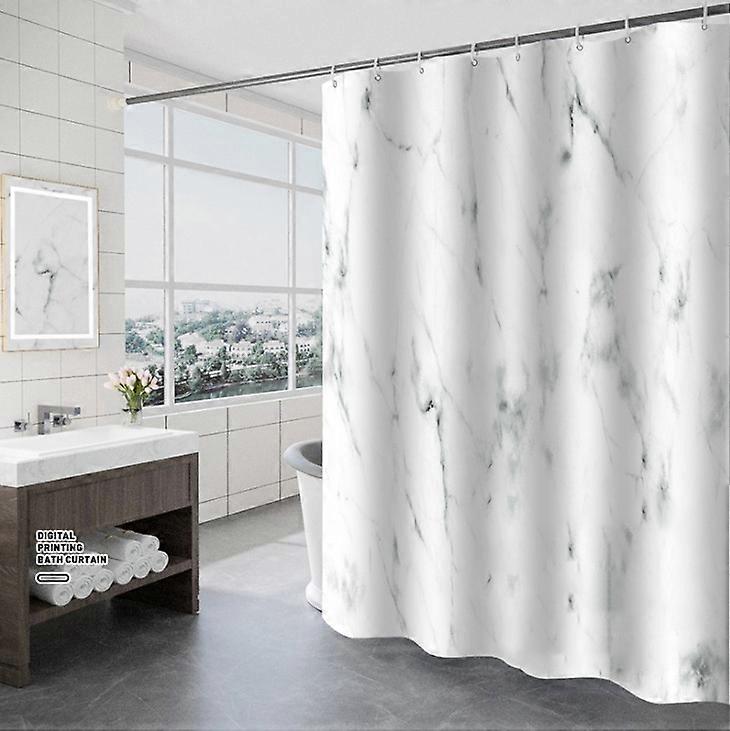 180*200CM Marble Mildewproof Thickened Waterproof Shower Curtain