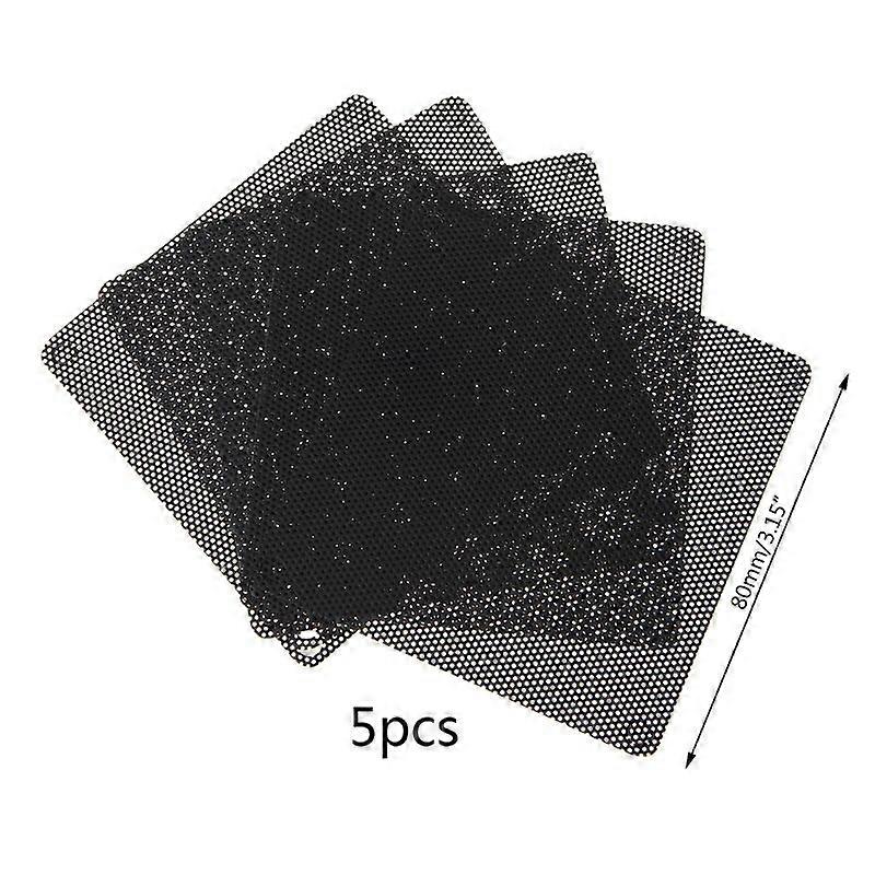 80mm Dust Filter for Computer Cooler Fan  [5 Packs ] PC Fan Frame  Dust Mesh