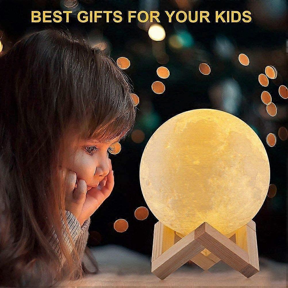 Lampe Lune 3D CPROSP 20cm - 16 Couleurs, USB Rechargeable Avec Télécommande, Veilleuse LED Pour Décoration Chambre Et Cadeaux