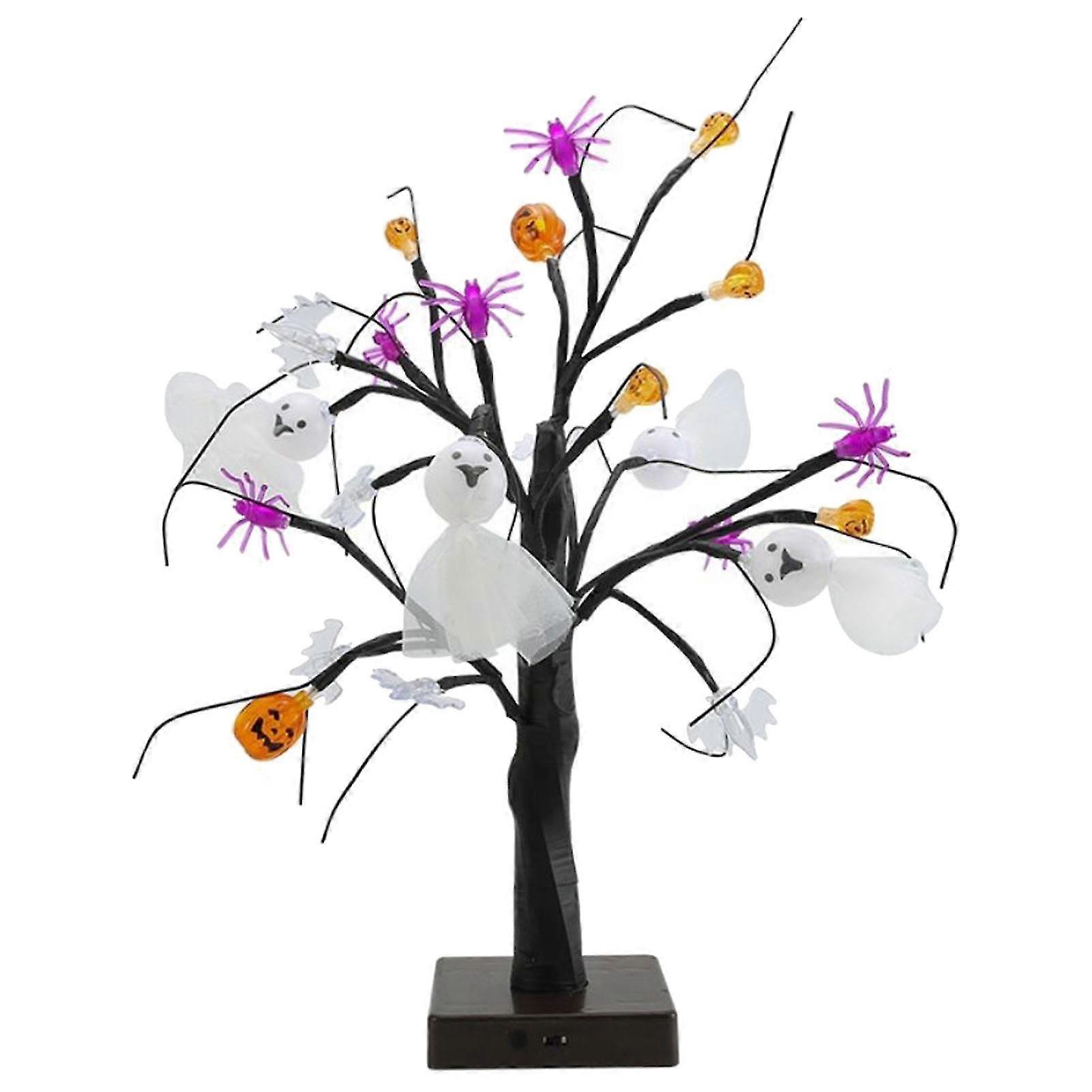 1Set Night Light High Brightness Glare Free Bendable Branches Plastic Battery Powered LED Birch Tree