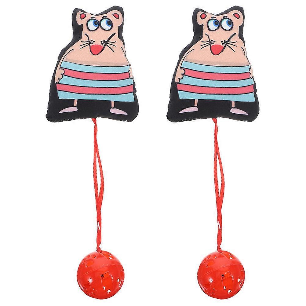 2pcs Interactive Cat Toy Cat Plush Toy Funny Mouse Cat Toy Mouse Interactive Toy