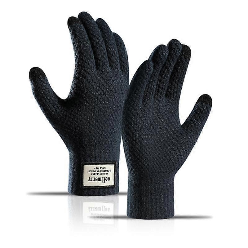 Autumn knitted Touchscreen Gloves Warm Lined Knit Gloves Elastic Cuff Winter Texting Gloves