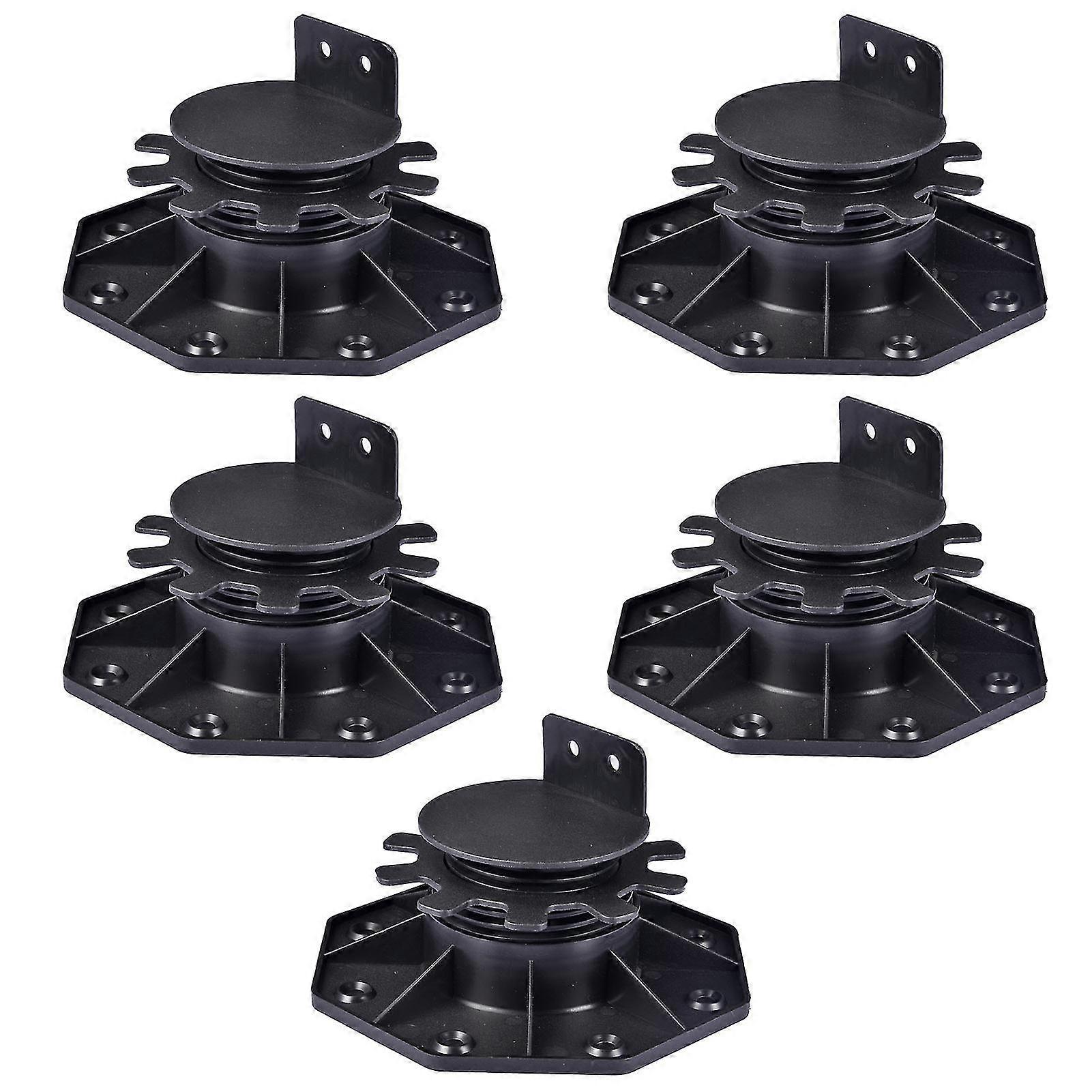 Set of 5 decking - height adjustable from 30 to 60 mm - plastic - for decking boards, substructures and decking panels Tw