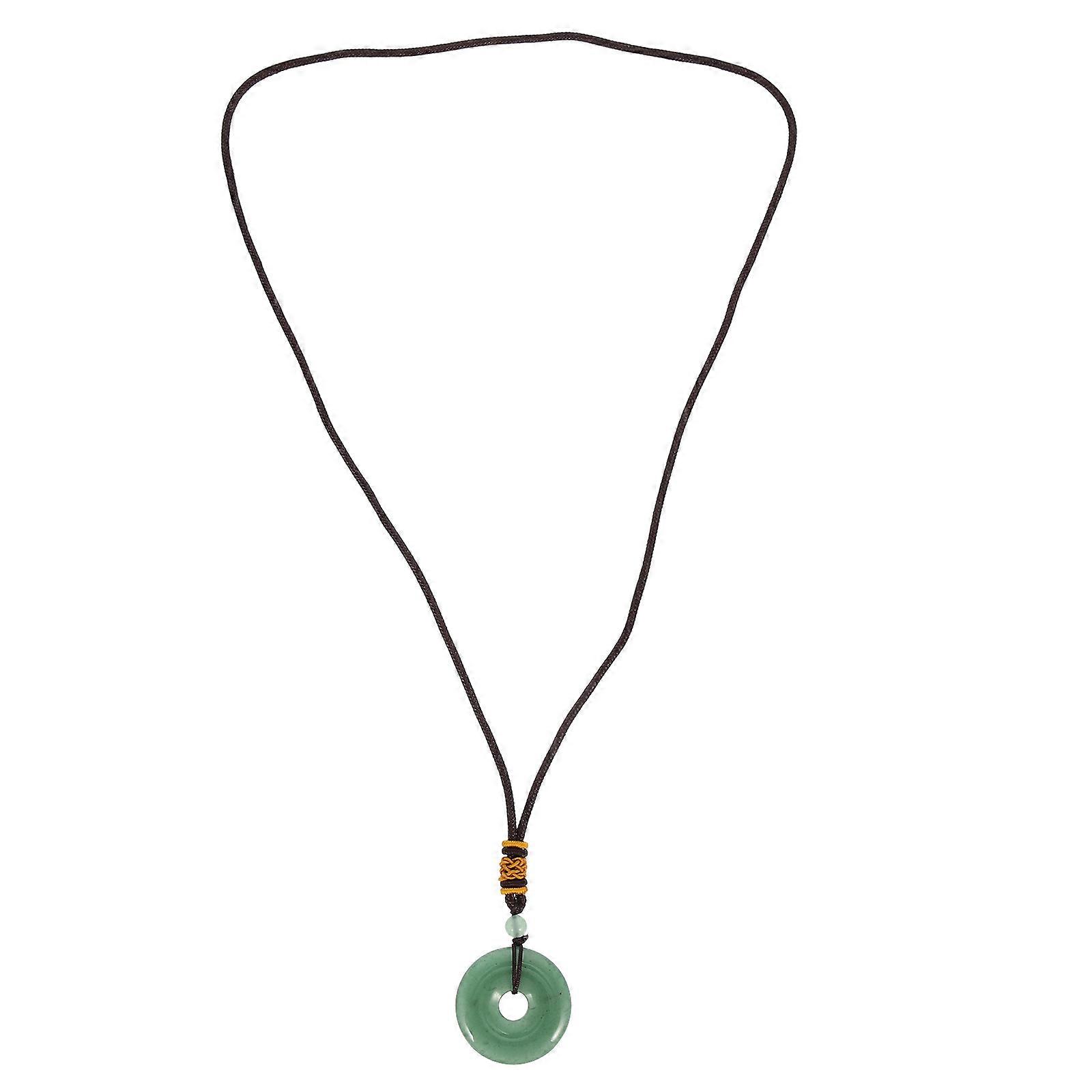Collier Cornaline Colliers de pierres précieuses Jade Donut Pendentif Pendentif Pendentif Naturel Pendentif Collier