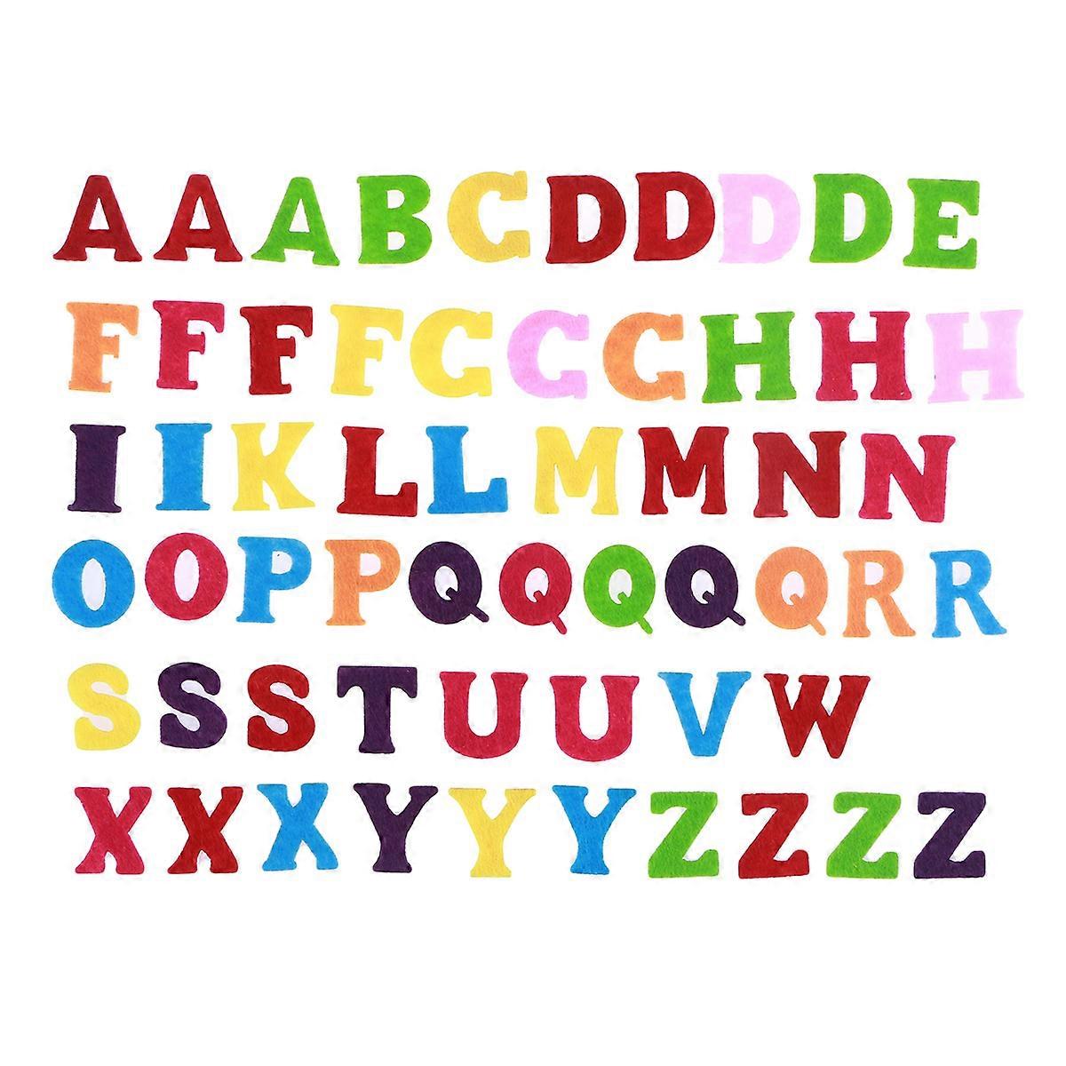 50pcs Felt Alphabet Letters Non-woven Fabric ABCs for DIY Craft Kids Toys Christmas Birthday Party Decoration (Mixed Color and Letters)