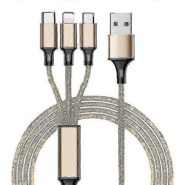 Apple Android Typec Three-in-one Usb Braided Cable Fast Charge Data Sync Fast Charge Data Cable