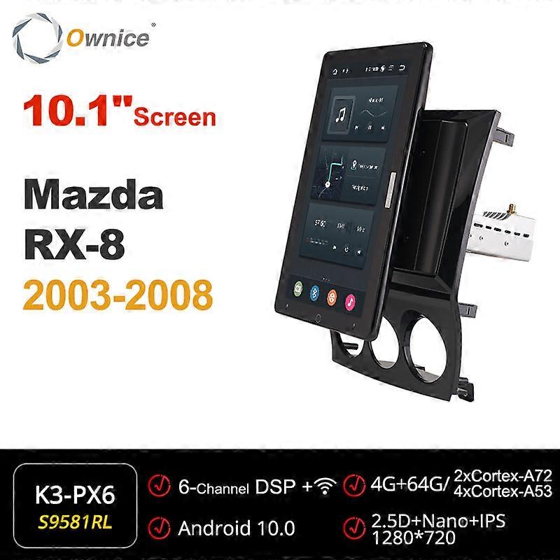 Tesla Style PX6 Android 10.0 Car DVD Player 13.3" 1920*1080 Rotation Autoradio Navigation GPS For Mazda RX-8 2003 - 2008 Radio