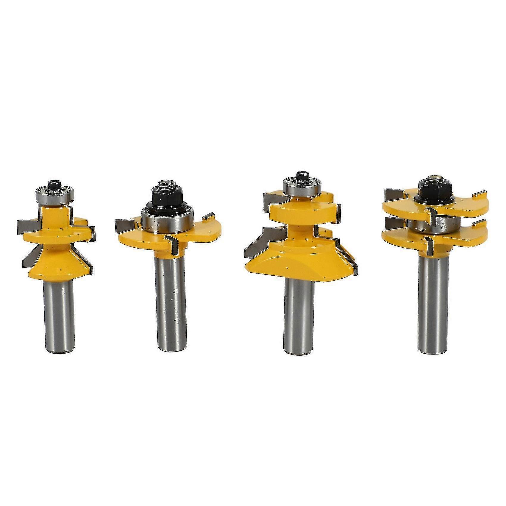 4 Bit Tongue & Groove And V-notch Router Set-1/2 Inch