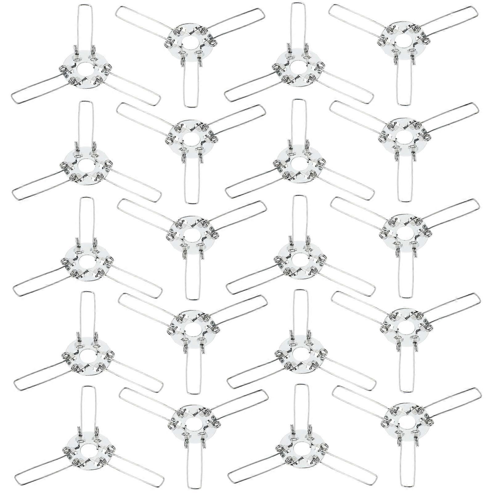 20pcs 3-forks Lampshade Spring Clips Lampshade Support Clips Lamp Accessories